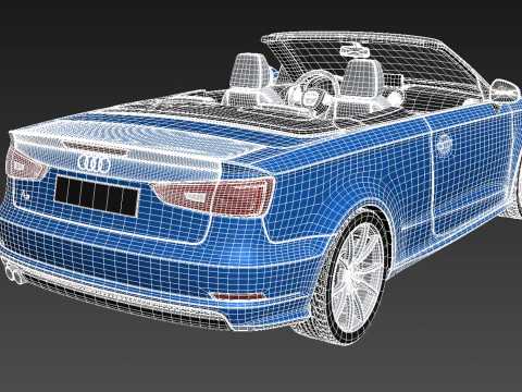 Audi A3 Cabriolet 2014 3D Model