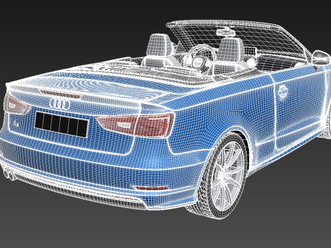 Audi A3 Cabriolet 2014 Modello 3D