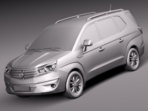 Ssangyong Rodius Turismo 2014 3D मॉडल