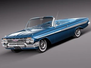 Chevrolet Impala Convertible 1961 року 3D Модель