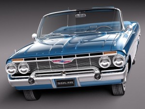 Chevrolet Impala Convertible 1961 3D Модель