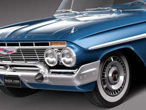 Chevrolet Impala Convertible 1961 3D Модель