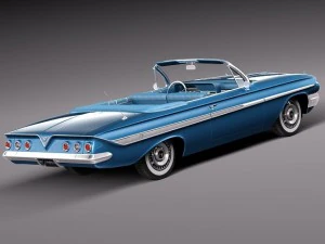 Chevrolet Impala Convertible 1961 року 3D Модель