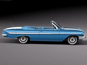 Chevrolet Impala Convertible 1961 року 3D Модель