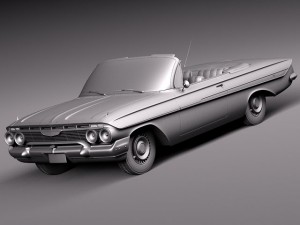 Chevrolet Impala Convertible 1961 3D Модель