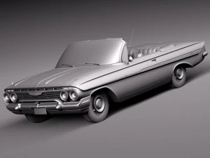 Chevrolet Impala Convertible 1961 року 3D Модель