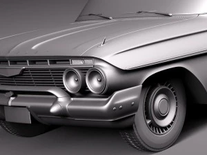 Chevrolet Impala Convertible 1961 року 3D Модель