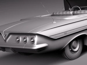 Chevrolet Impala Convertible 1961 року 3D Модель