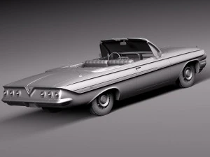 Chevrolet Impala Convertible 1961 року 3D Модель