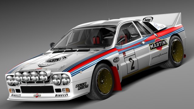 Lancia 037 1982-1983 3D Model .c4d .max .obj .3ds .fbx .stl .blend