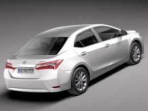 Toyota Corolla Europe Version 2014 3Dモデル