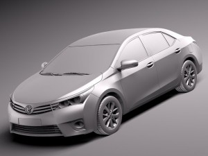 Toyota Corolla Europe Version 2014 3Dモデル