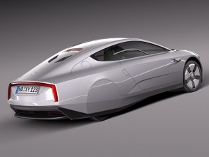 Volkswagen XL1 2014 3D Model
