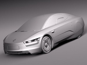 Volkswagen XL1 2014 3D Model