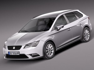 seat leon st 2014 3D Model