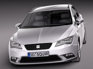 Seat Leon ST 2014 3D 모델