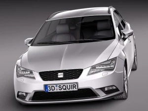 Seat Leon ST 2014 3D Model