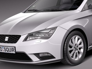 Seat Leon ST 2014 3D 모델