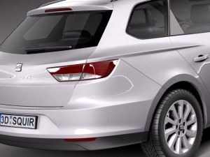Seat Leon ST 2014 3D 모델