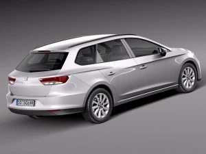 Seat Leon ST 2014 3D Model