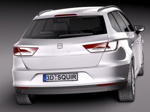 Seat Leon ST 2014 3D 모델