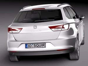 Seat Leon ST 2014 3D Model