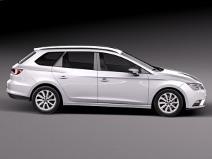 Seat Leon ST 2014 3D 모델