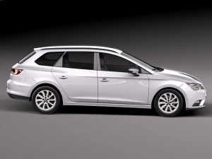 Seat Leon ST 2014 3D Model