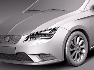 Seat Leon ST 2014 3D 모델