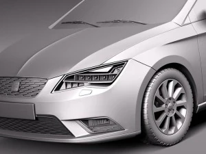 Seat Leon ST 2014 3D Model
