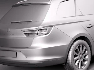 Seat Leon ST 2014 3D Model