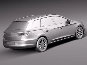 Seat Leon ST 2014 3D Model