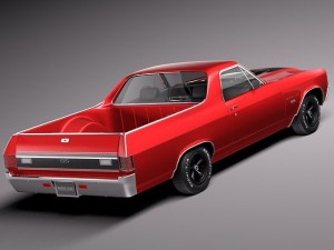 Chevrolet El Camino 1971 Modelo 3D