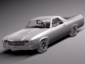Chevrolet El Camino 1971 Modelo 3D