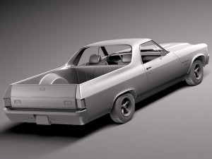 Chevrolet El Camino 1971 Modelo 3D