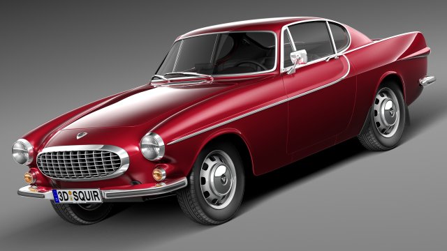 Volvo P1800 1961-1973 3D Model .c4d .max .obj .3ds .fbx .stl .blend 