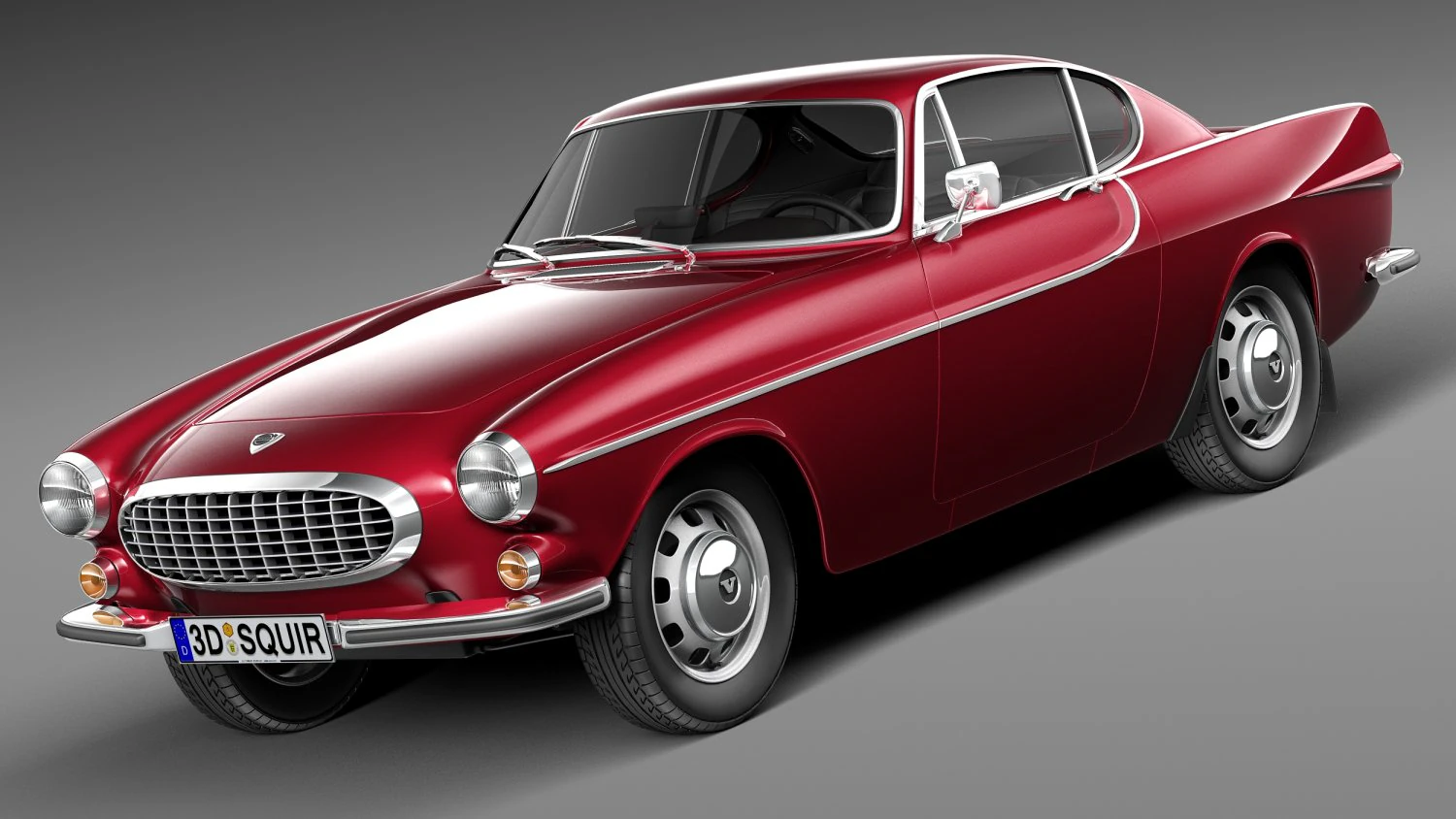 Volvo P1800 1961-1973 3D Model .c4d .max .obj .3ds .fbx .stl .blend