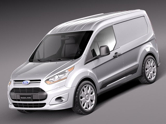 Transit Connect Cargo 2014 Short 3D Modell .c4d .max .obj .3ds .fbx .stl .blend