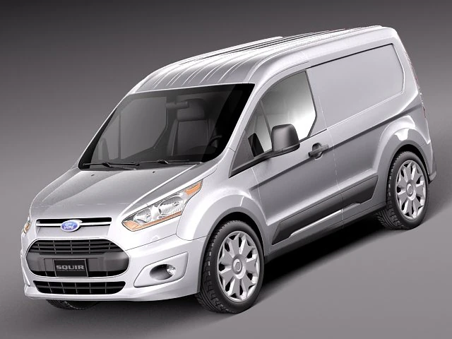 Transit Connect Cargo 2014 Short 3D Model .c4d .max .obj .3ds .fbx .stl .blend 