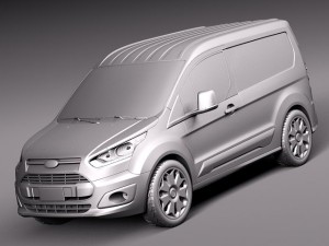 Transit Connect Cargo 2014 Short 3D Modell