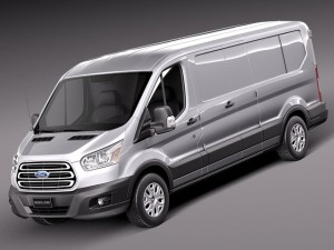 Transit Low Van 2014 3D Model