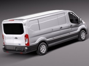 Transit Low Van 2014 3D Модель