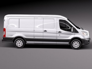 Transit Low Van 2014 3D Модель