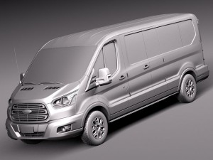 Transit Low Van 2014 3D Модель