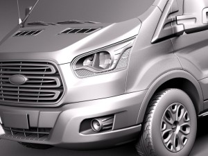Transit Low Van 2014 3D Модель