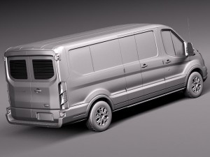 Transit Low Van 2014 3D Модель