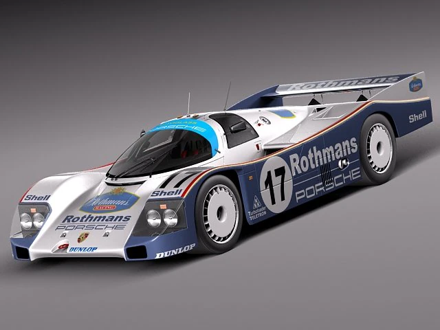 Porsche 962 1984-1991 3D Model .c4d .max .obj .3ds .fbx .stl .blend 