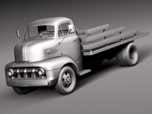 Coe Truck 1952 3D Model