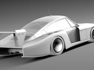 Porsche 935-78 MobyDick 3D Model