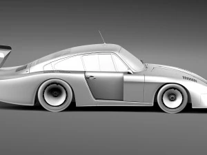 Porsche 935-78 MobyDick 3D Model